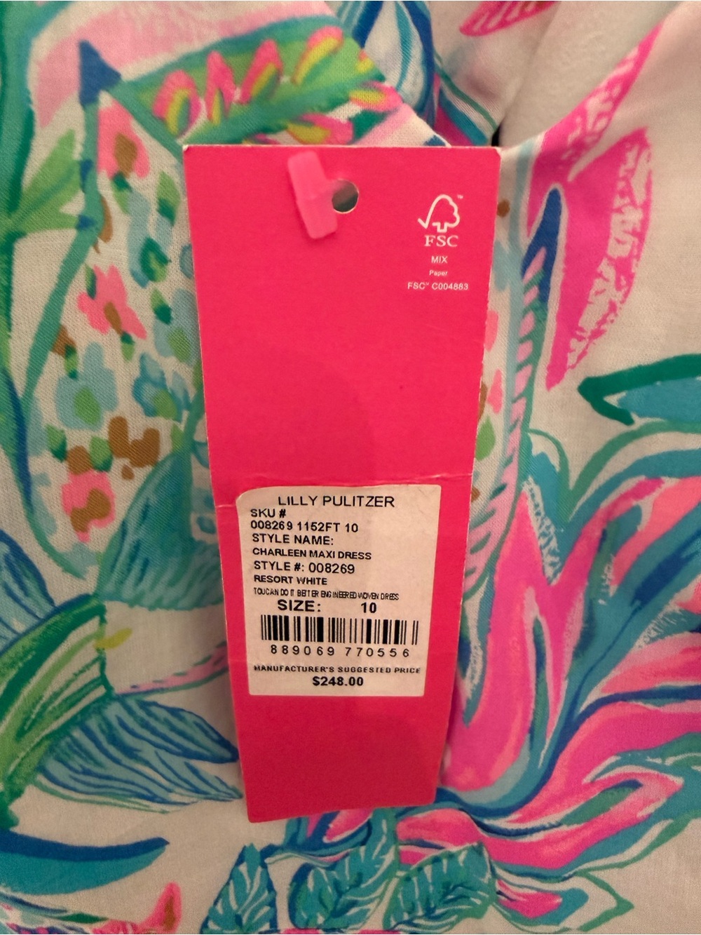 Lilly Pulitzer Charleen Maxi Dress Resort White Toucan Do It Better 💕 HTF 💕 NWT - Picture 7 of 8
